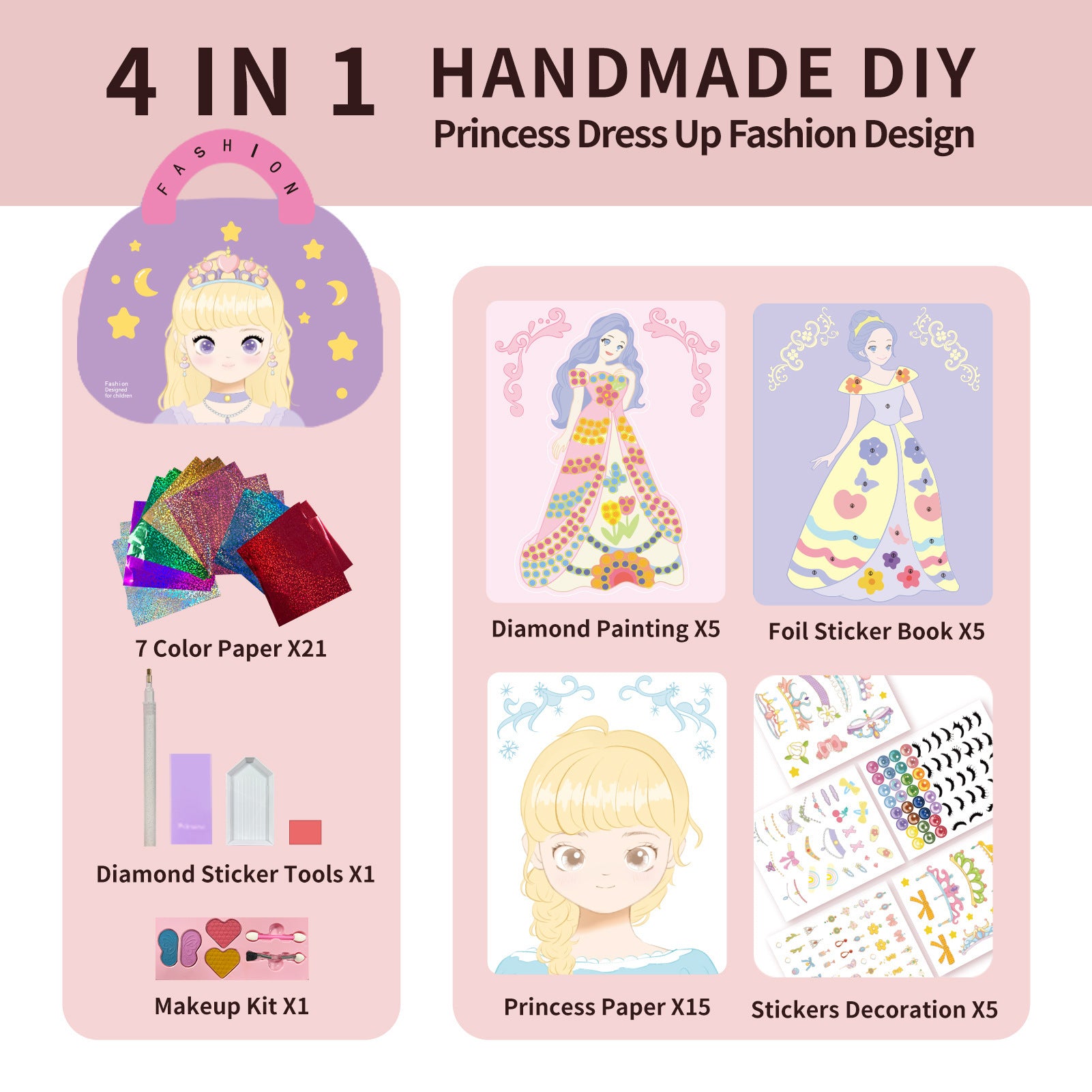 🔥Hot Sale 50% OFF💅Fantasy 3-in-1 Princess Dress Up & Make Up Game Set💝