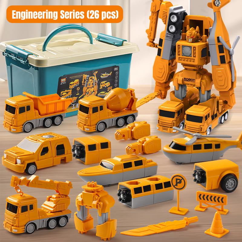 🔥Hot Sale 50% Off🔥Magnetic Transform Engineering Car Assembled Toys