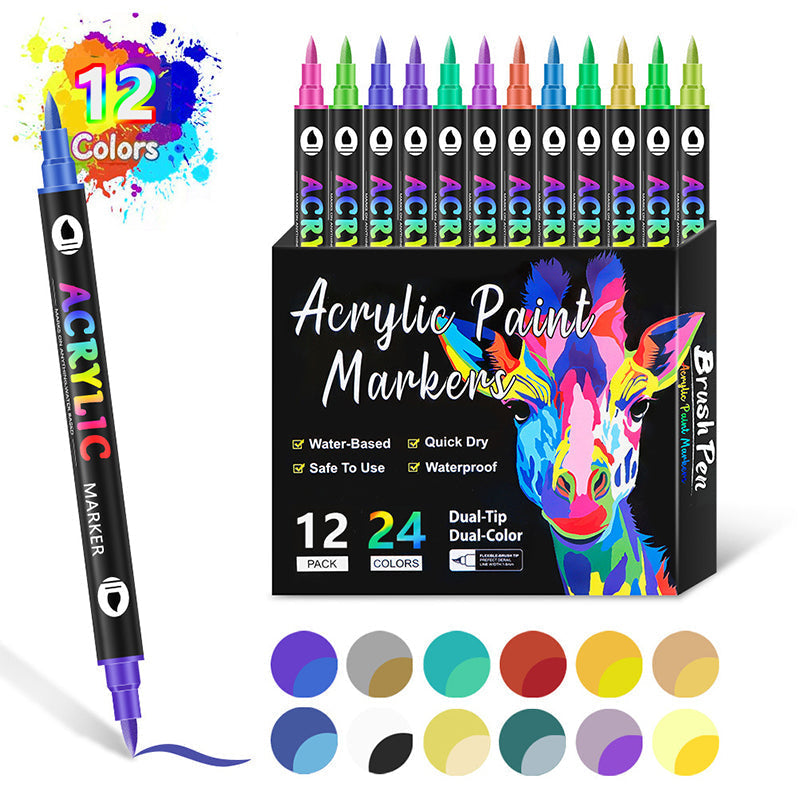 🎁Last Day Promotion-49% OFF🌈Dual Tip Acrylic Paint Pen Marker