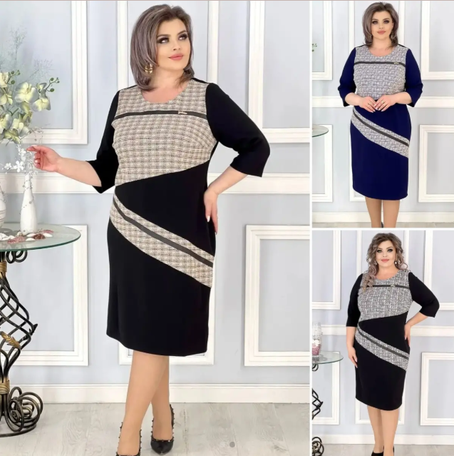 🌸Spring Specials🌸 Elegant Round Neck 3/4 Sleeve Dress