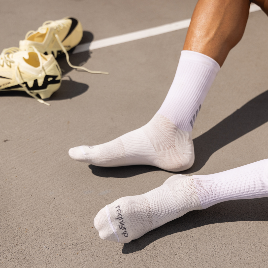 Teqnigrip Crew Sock / White