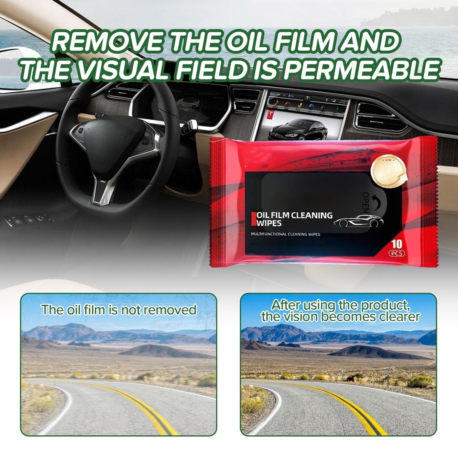 🎁Early Christmas sale - 49% off🎅Car Glass Oil Film Removal Wipes