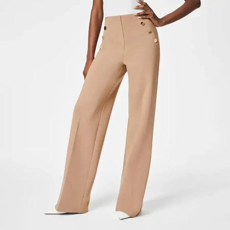 🍂Three lengths available✨️Winter High Stretch High Waist Wide Leg Trousers