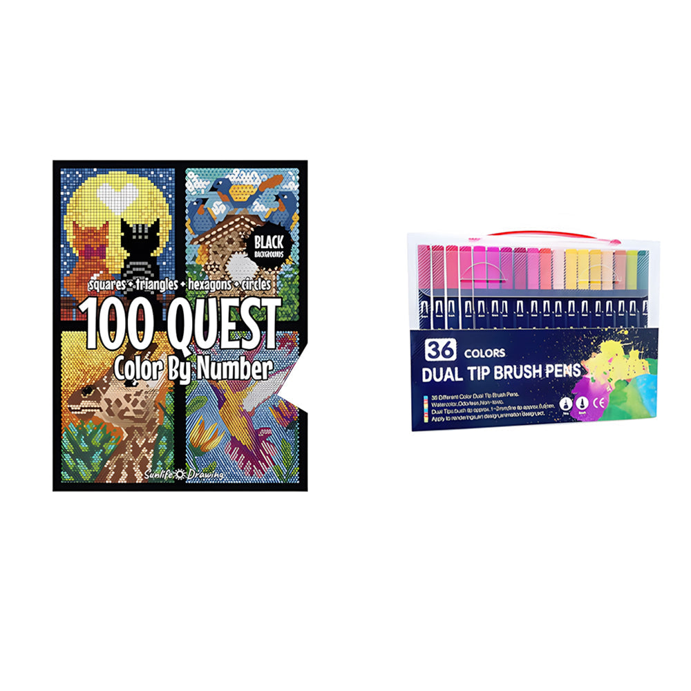 📔100 QUEST Color by Numbers Book