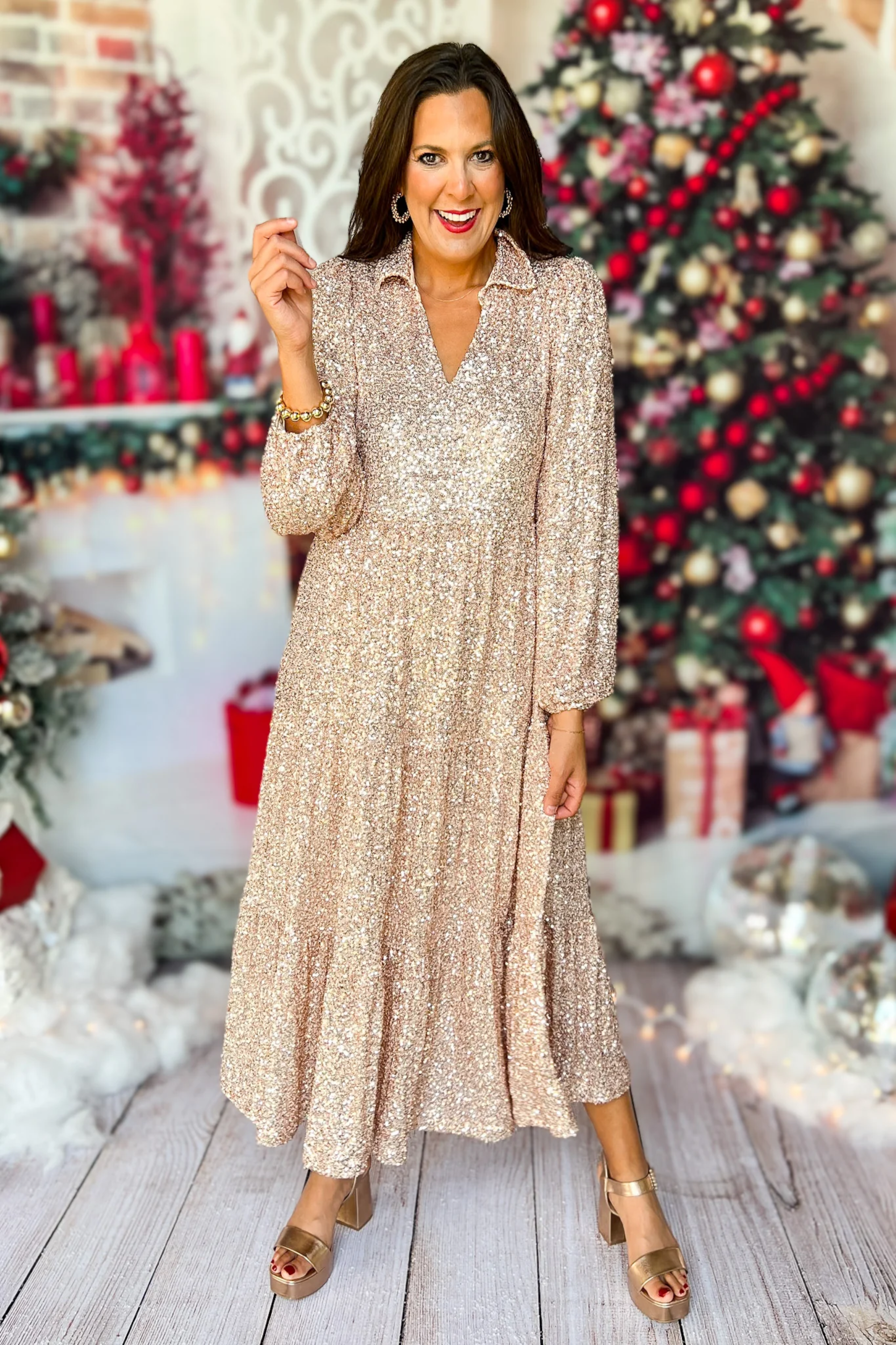 Elegance Sequin Maxi Dress