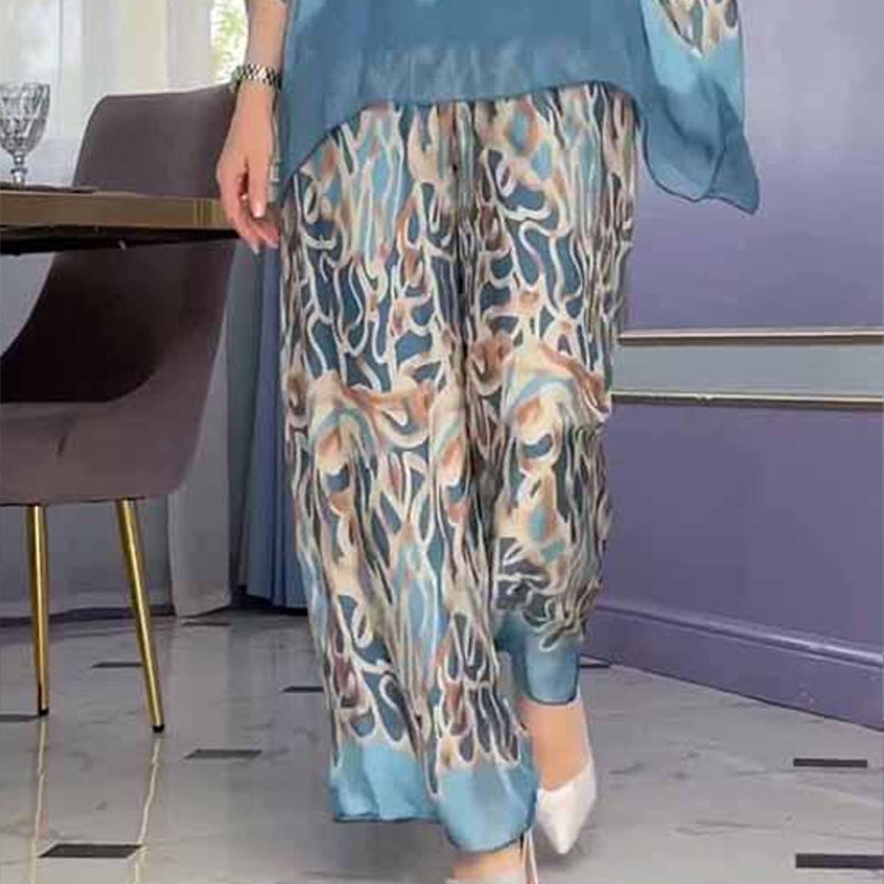 🔥50% OFF🔥Printed Top & Wide-leg Trousers Set