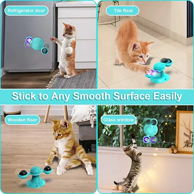 🔥BIG SALE - 49% OFF🔥🔥 Interactive Windmill Cat Toys with Catnip