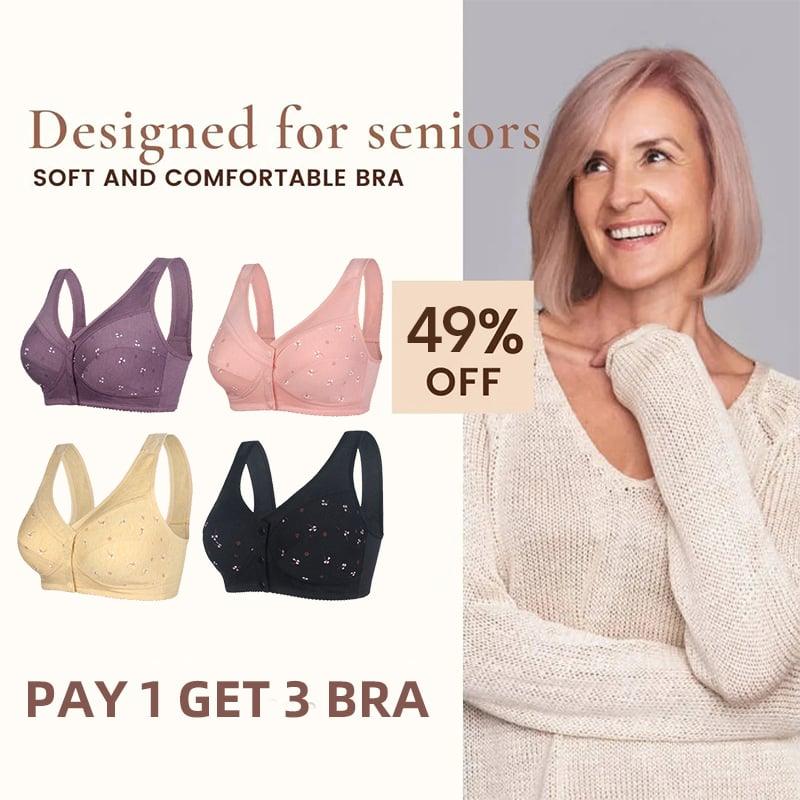 🔥Last day to buy 1 get 2 free🔥Design for Senior bra in cotton with front closure