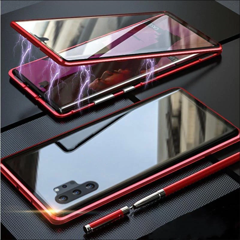 Magnetic Tempered Glass Double-sided Phone Case For Samsung