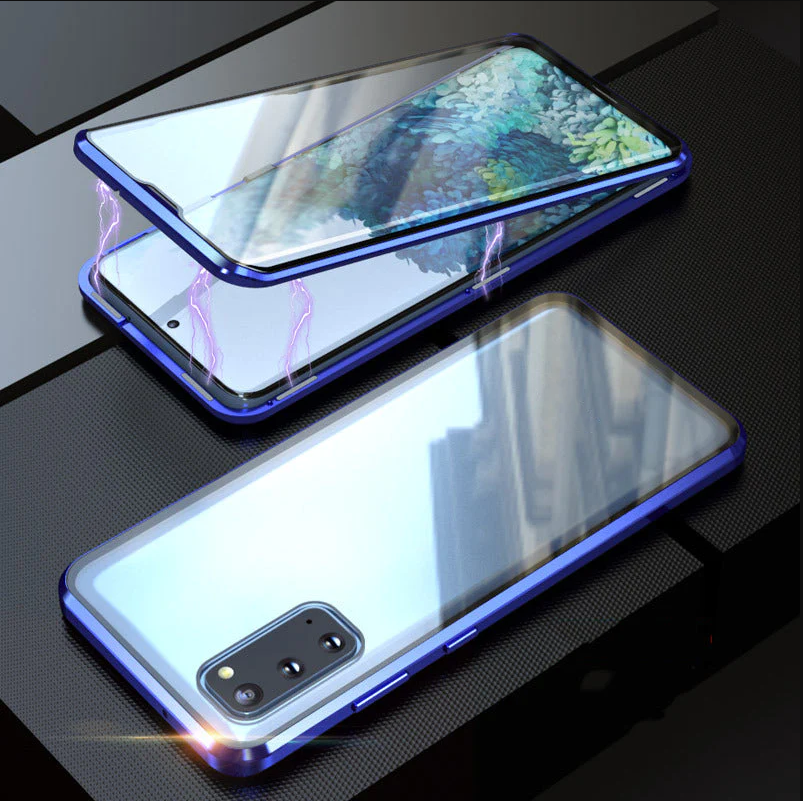 Magnetic Tempered Glass Double-sided Phone Case For Samsung