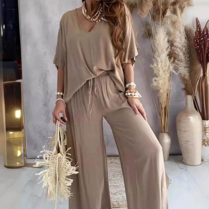 💕 Casual, loose, solid color women's suit