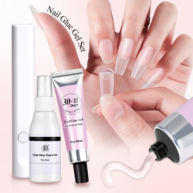 Strong Lasting Nail Glue Gel Set for Press-on Nails