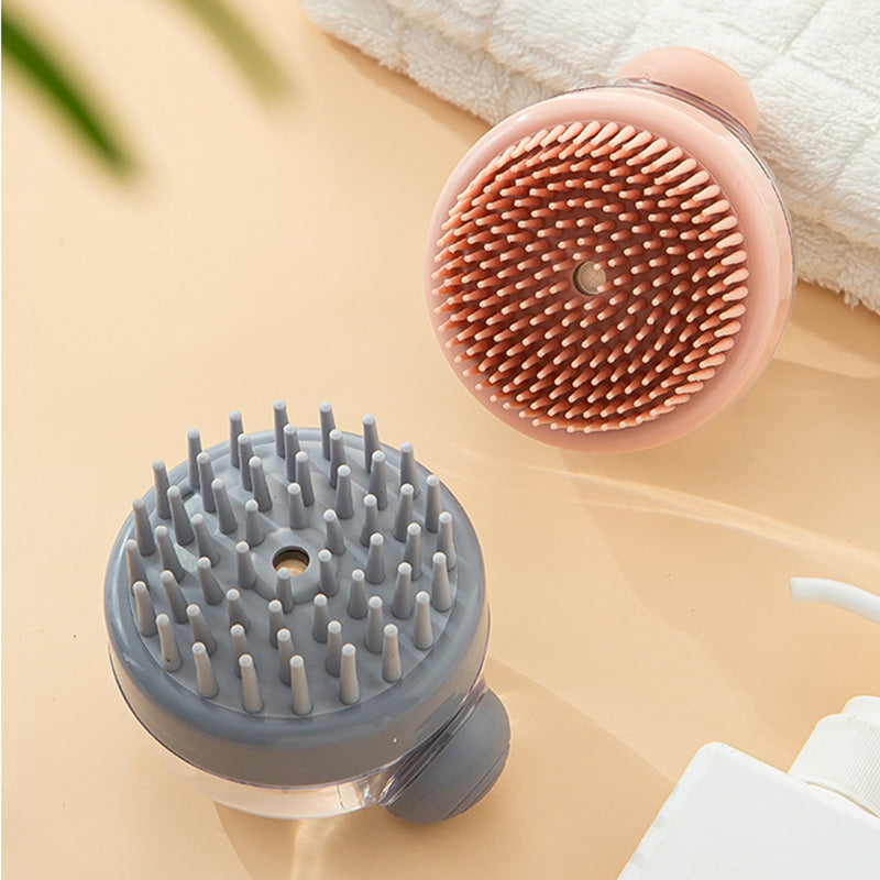 Scalp Massaging Shampoo Brush with Liquid Dispenser