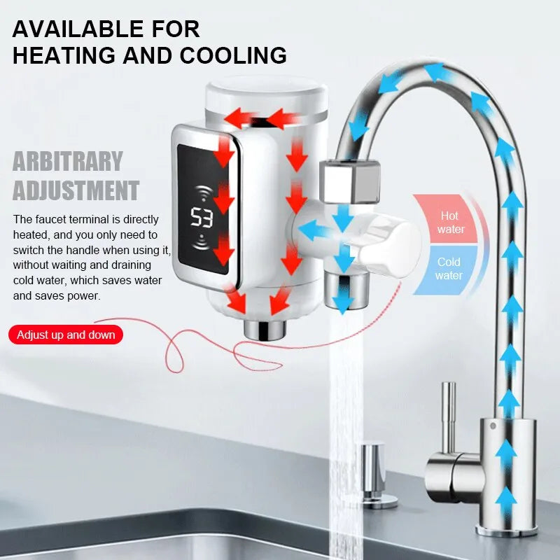 Hot Water Faucet With Digital Display