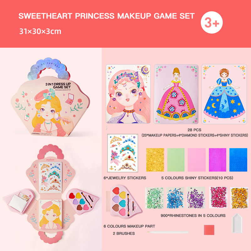 🔥Hot Sale 50% OFF💅Fantasy 3-in-1 Princess Dress Up & Make Up Game Set💝