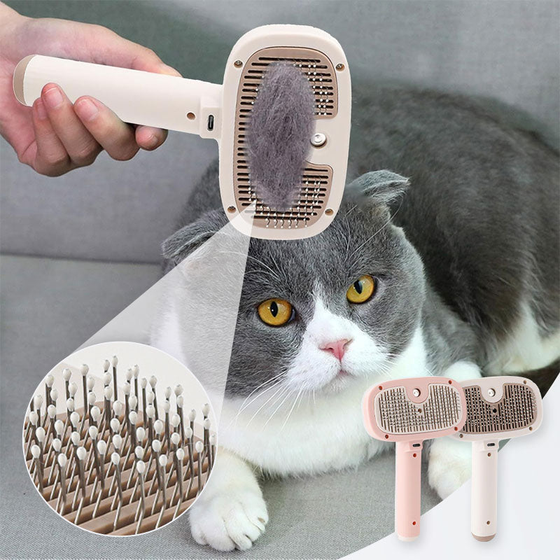 Rechargeable Cat Steam Brush with Self Cleaning