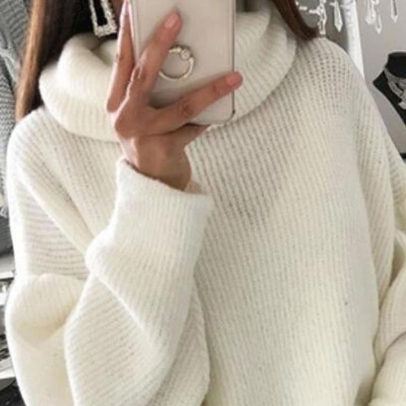 🔥Limited Time 50% OFF🔥Women’s Oversized Turtleneck Solid Color Knit Sweater