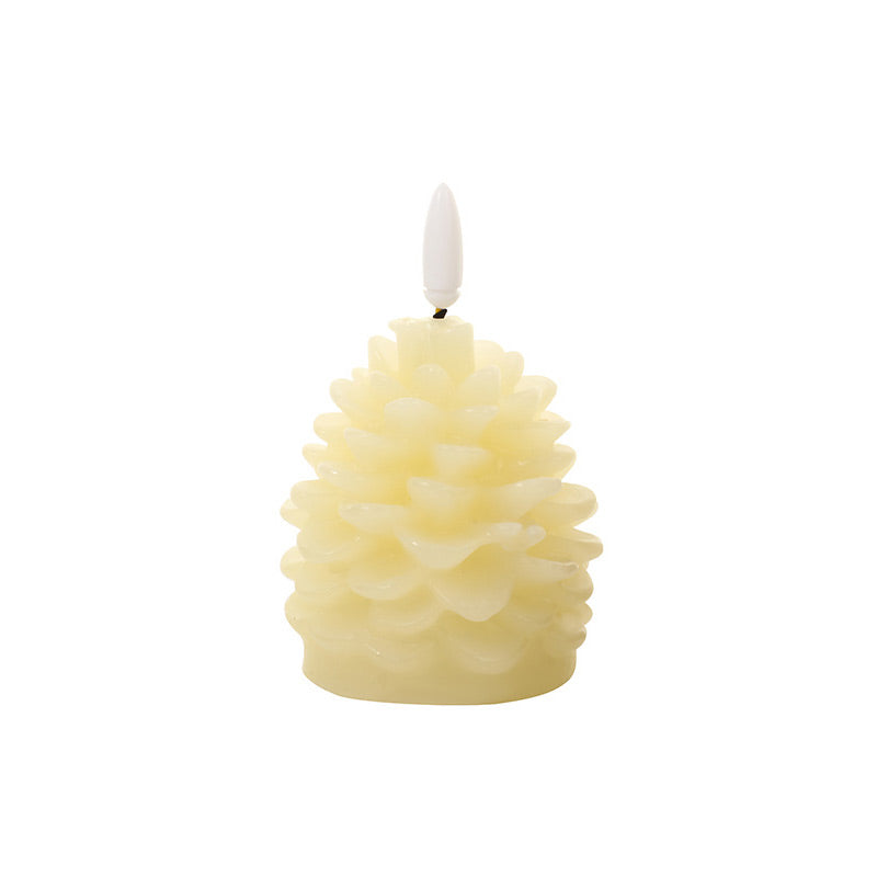 Flameless LED Pine Cone Candles for Holiday Decor