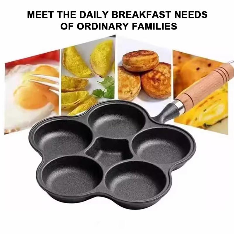 4/5-cup Cast Iron Non-stick Egg Frying Pan