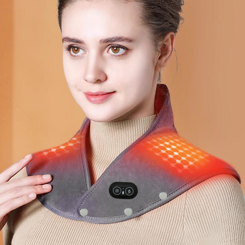 💥Limit Time 50% OFF💥【Best Winter Gifts】Electric Neck and Shoulder Heating Pad with Vibration