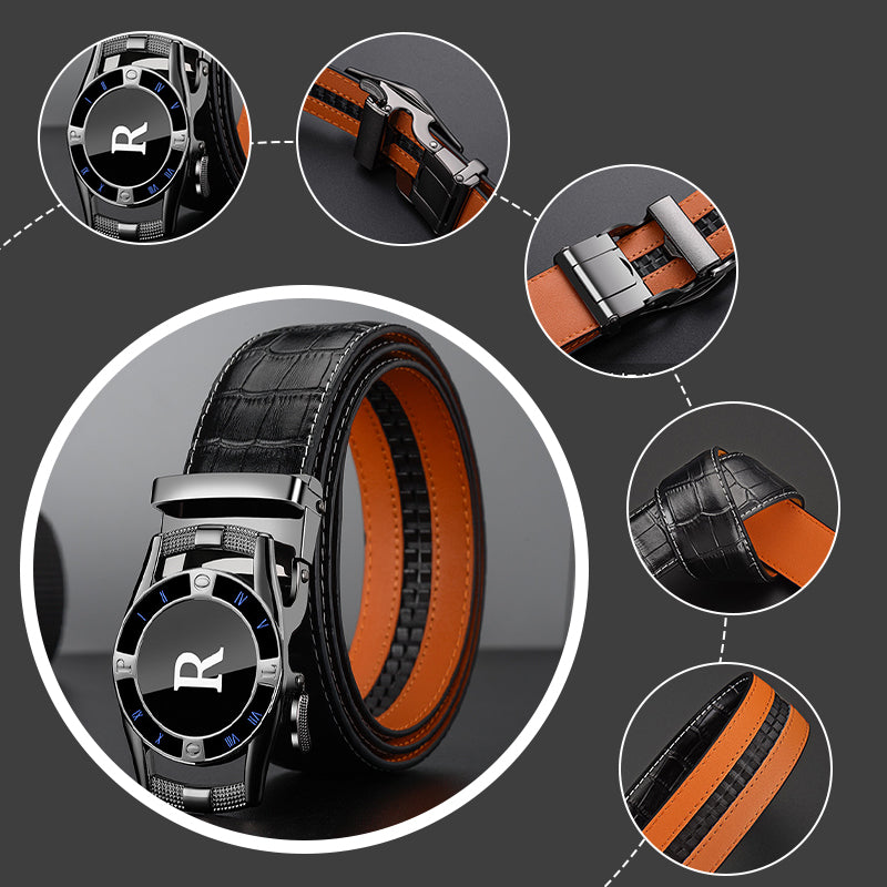 Wear-Resistant Automatic Slide Buckle Vintage Belt