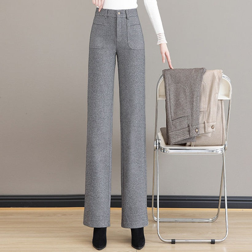 [Gift For Her] Women's High Waisted Thermal Straight Leg Pants