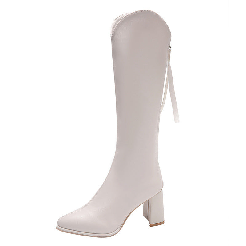 Women's Elegant Chunky Heel Pointed Toe Boots