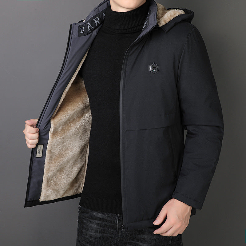 Men's Winter Warm Hooded Zipper Jackets