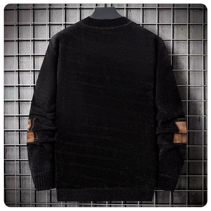 Men's Pullover Sweater with Plush Lining