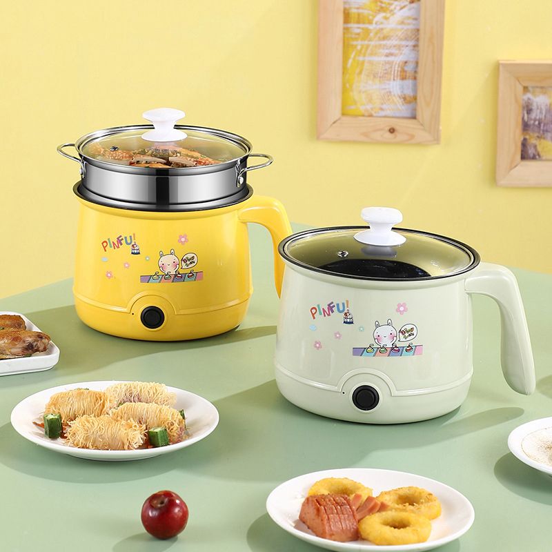 Multi-functional Non-stick Mini Electric Hot Pot with Steamer