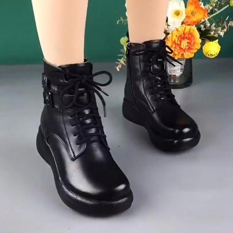 Women’s Stylish Round-toe Plush-lined Warm Platform Boots