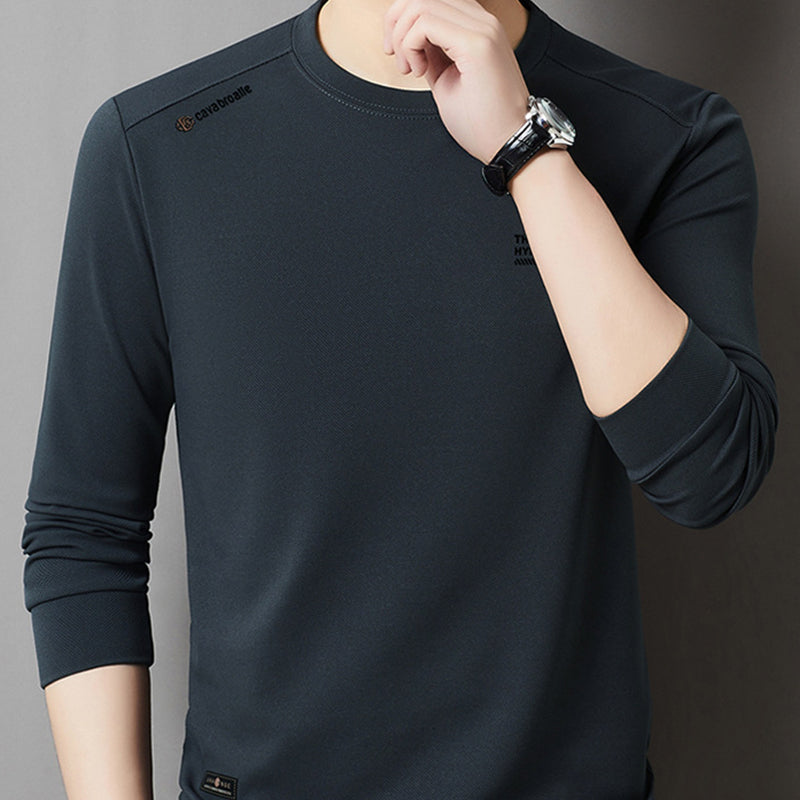 Loose Casual Men's Round Neck Long Sleeve Top