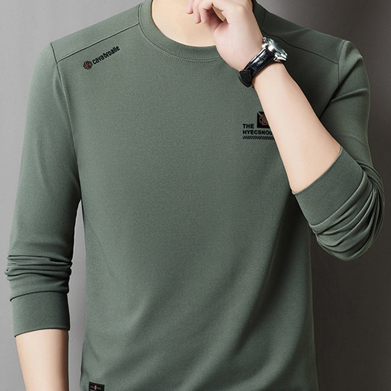 Loose Casual Men's Round Neck Long Sleeve Top