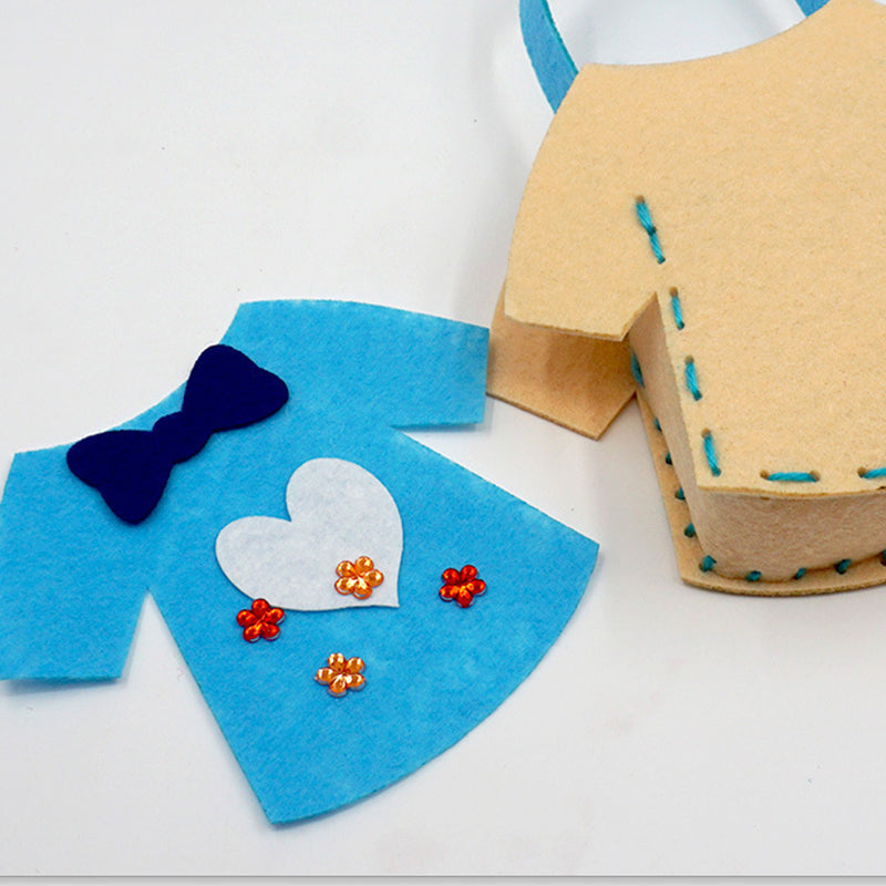 Kids' Sew & Stick DIY Felt Craft Bag