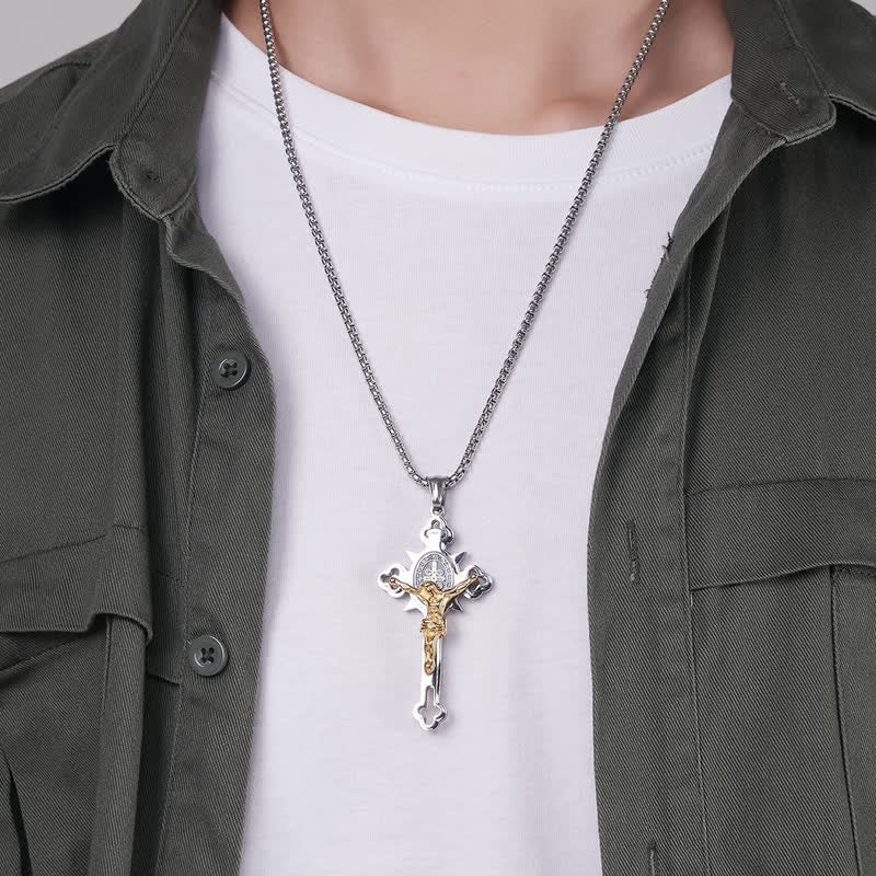 🎁Hot Sale 49% OFF⏳Benedict Protection Cross Power Pendant Necklace