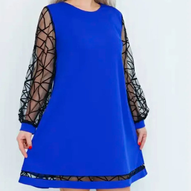 Women's Patchwork Round Neck Dress