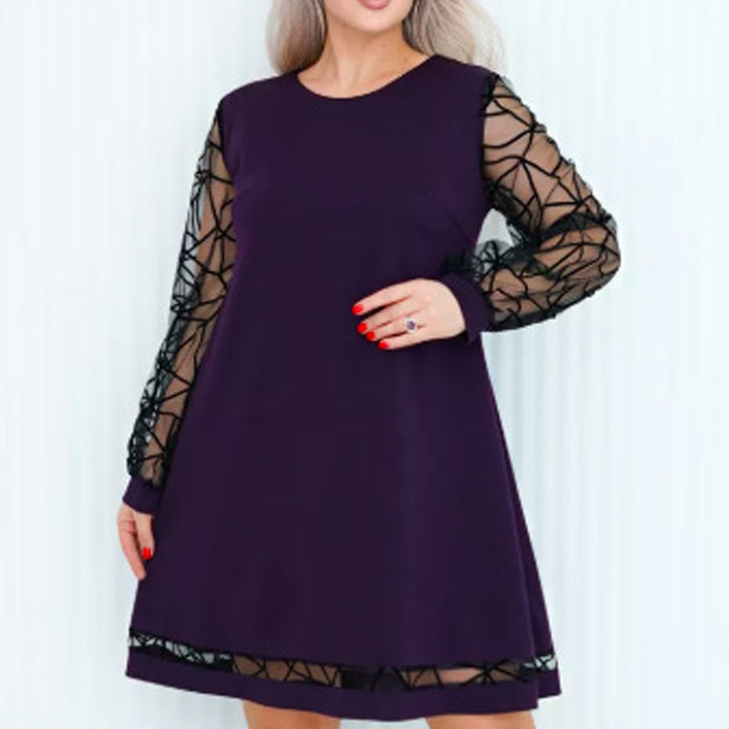 Women's Patchwork Round Neck Dress