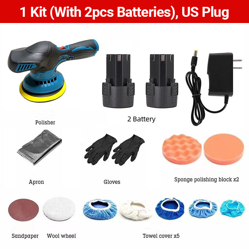 Cordless Car Buffer Polisher Kit