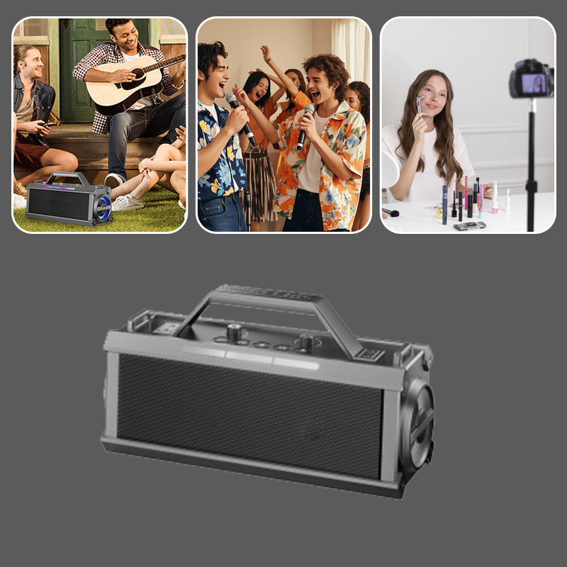 200W Bluetooth Karaoke Speaker with Wireless Microphone