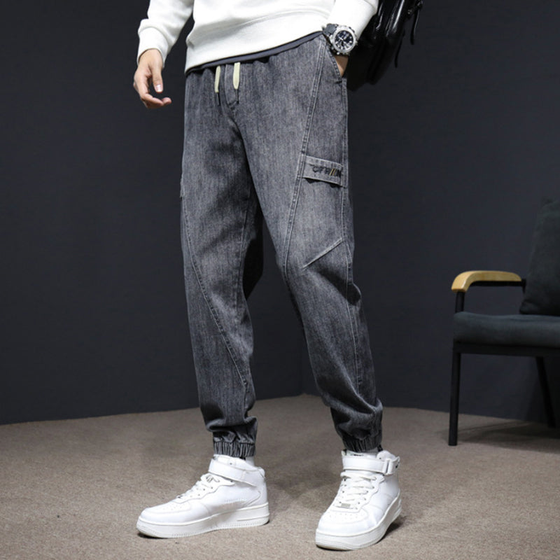 Trendy Loose Fit Denim Pants for Men