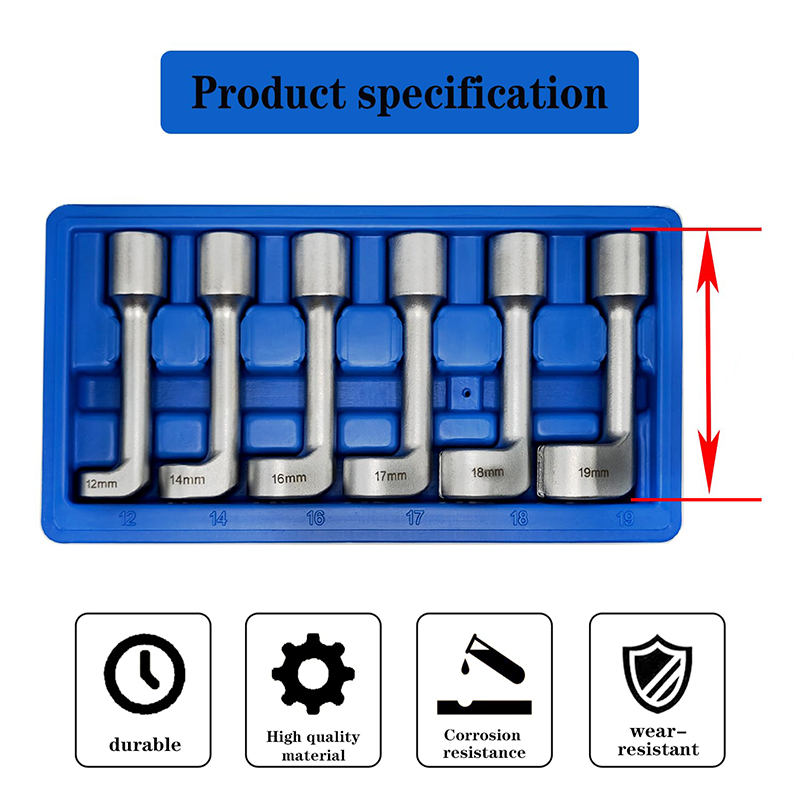 6-Piece Injector Fuel Line Socket Wrench Set