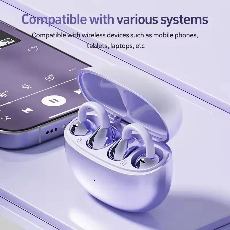 Lightweight Open Ear Clip Bluetooth Headphones