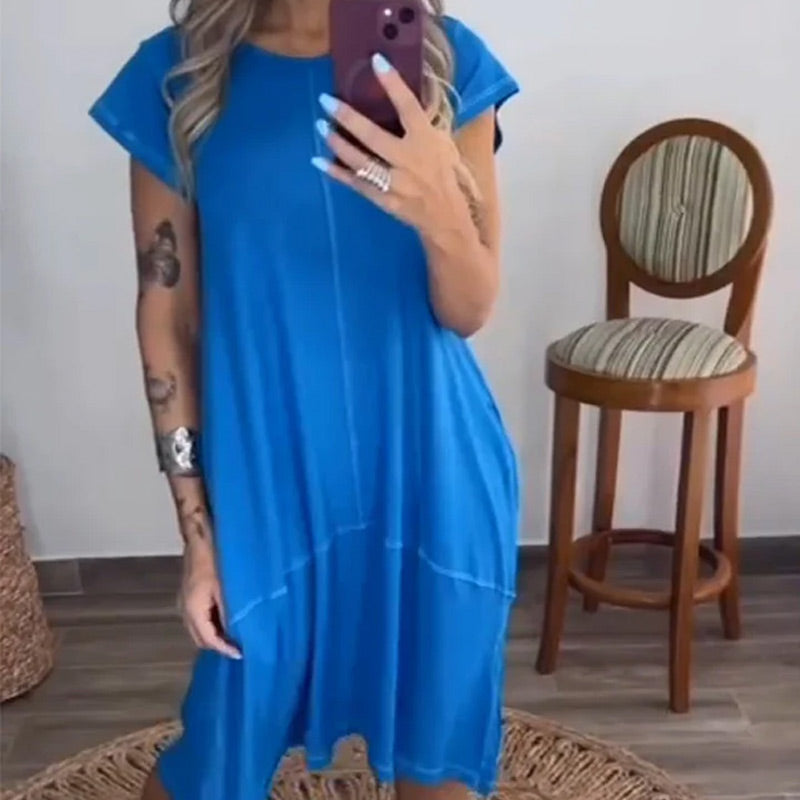 💕What should I wear tomorrow?💕Women’s T-Shirt Midi Dress with Pockets