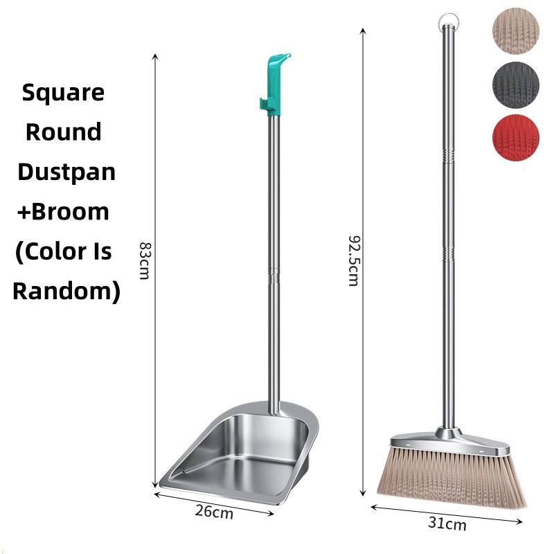 Stainless Steel Hangable Broom & Dustpan Set