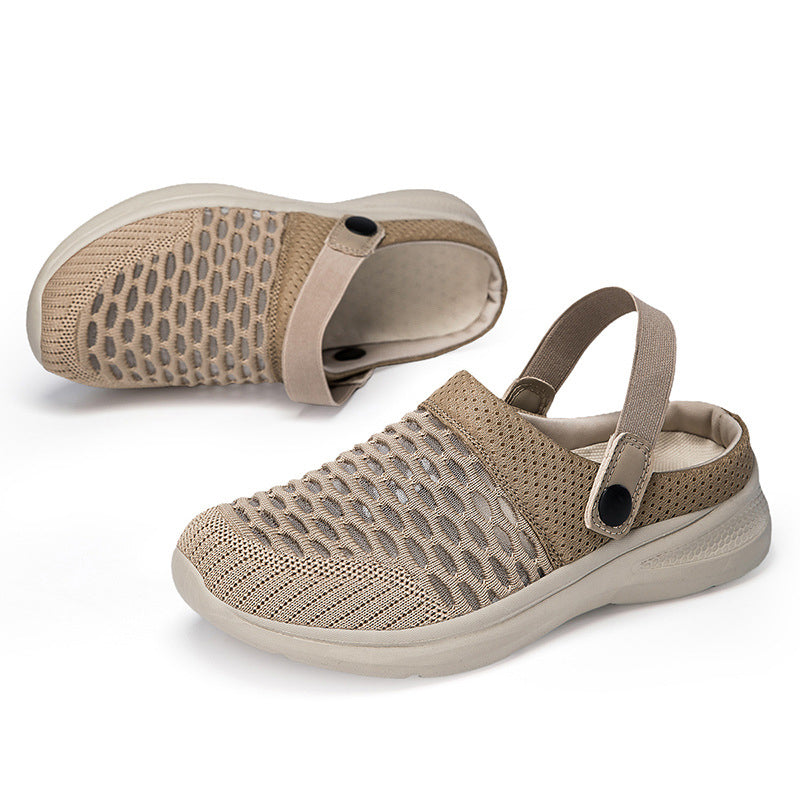 Fashion Mesh Breathable Half Slip-On Sandals